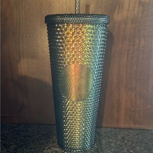Starbucks 2020 Fall Black and Gold Iridescent Studded Tumbler NWT